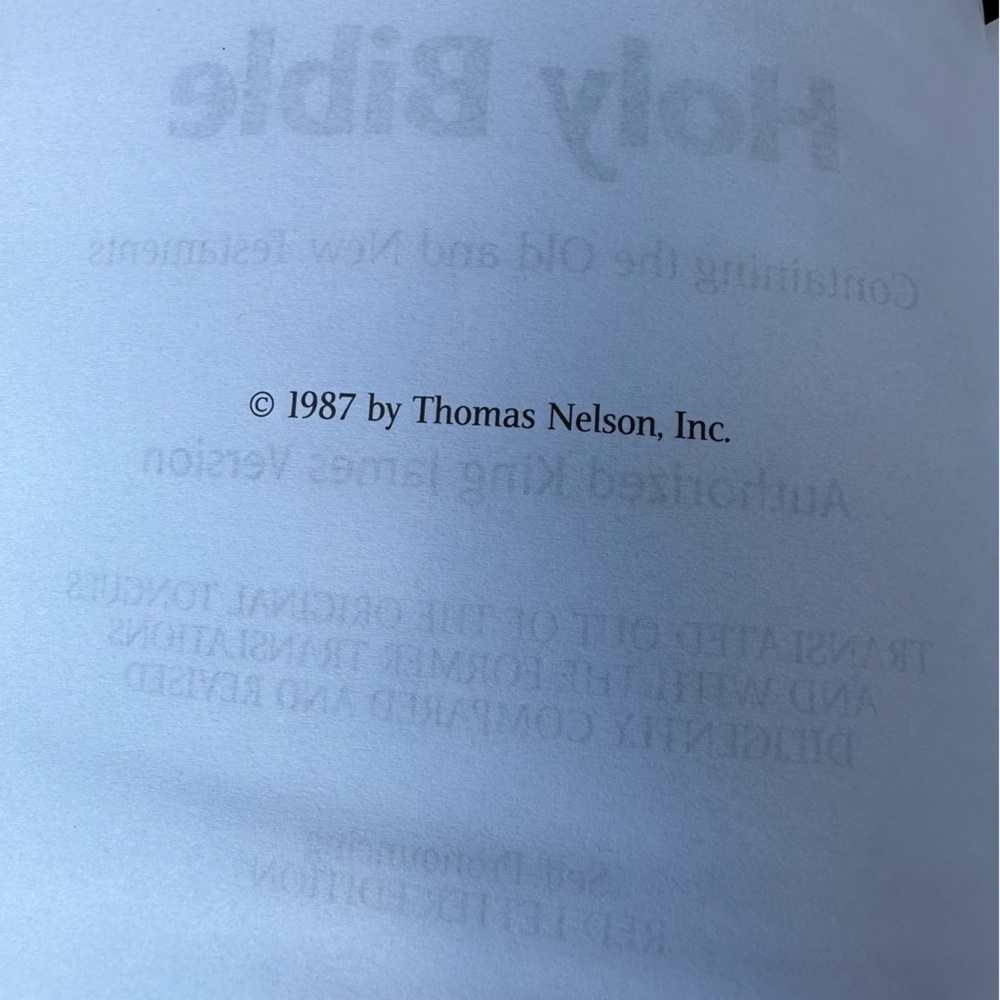 Holy Bible-KJV Classic Series Gift Edition 1987 Thomas Nelson NEW Berry Leather - Picture 10 of 11